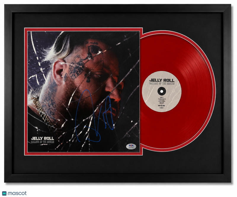 Jelly Roll Signed Ballads of the Broken Custom Framed Vinyl Album PSA