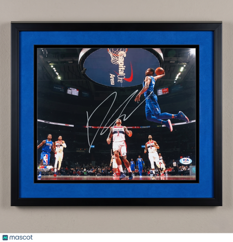 Dennis Smith Jr. Dallas Mavericks Signed 11x14 Custom Framed Photo PSA