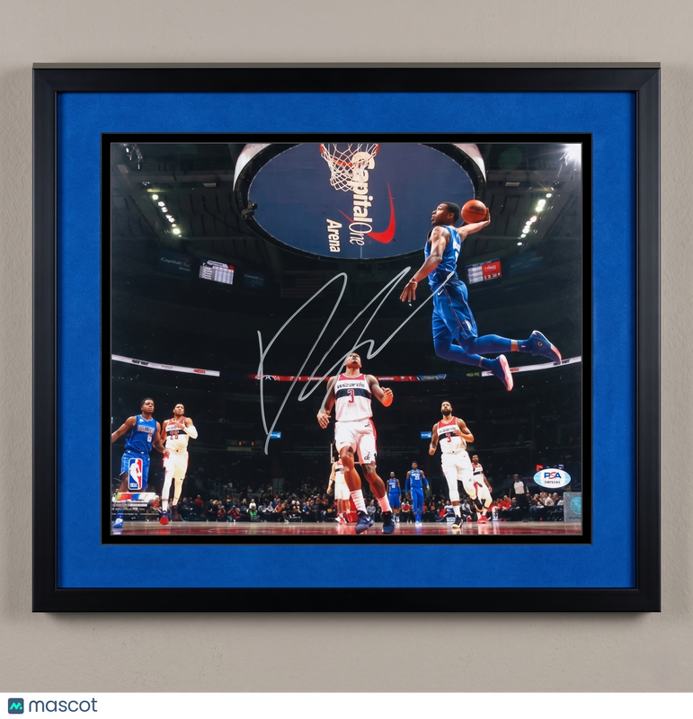 Dennis Smith Jr. Dallas Mavericks Signed 11x14 Custom Framed Photo PSA