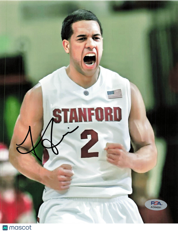 Landry Fields Stanford Cardinal Signed Basketball Photo PSA