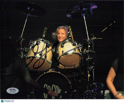 Gina Schock of The Go-Go's Signed 8x10 Photo PSA Autographed