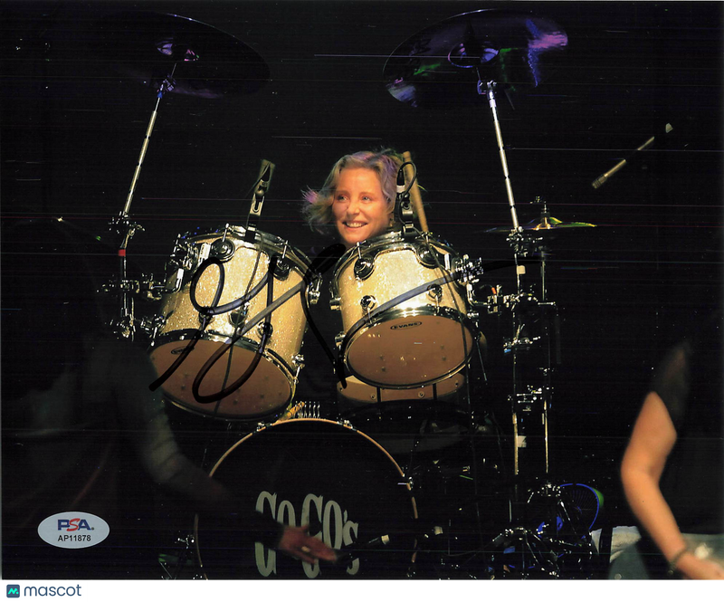 Gina Schock of The Go-Go's Signed 8x10 Photo PSA Autographed