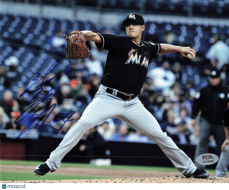 Wei‑Yin Chen Miami Marlins Signed 8x10 Photo PSA