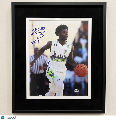Josh Jackson Memphis Grizzlies Signed Basketball 11x14 Custom Framed Photo PSA