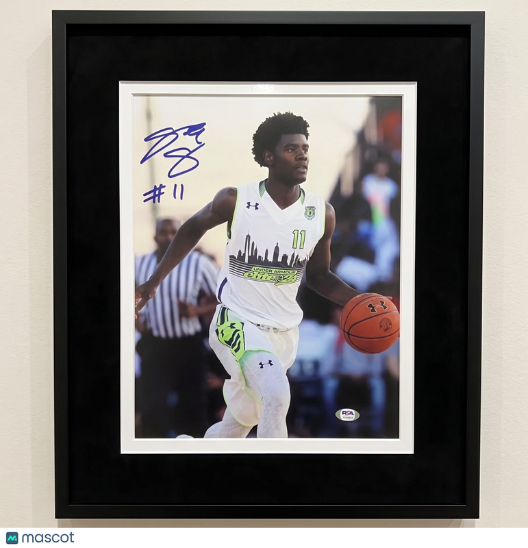 Josh Jackson Memphis Grizzlies Signed Basketball 11x14 Custom Framed Photo PSA