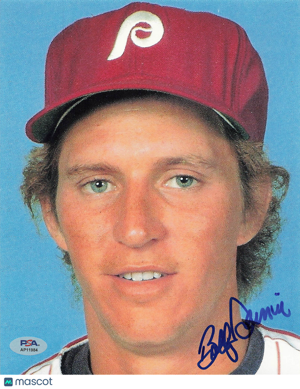 Bob Dernier Signed 8x10 Photo PSA Philadelphia Phillies