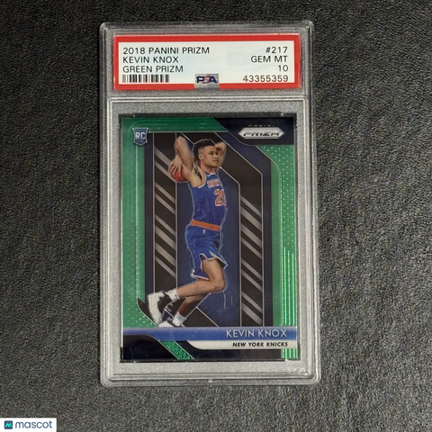 2018 Panini Prizm Green #217 Kevin Knox PSA 10