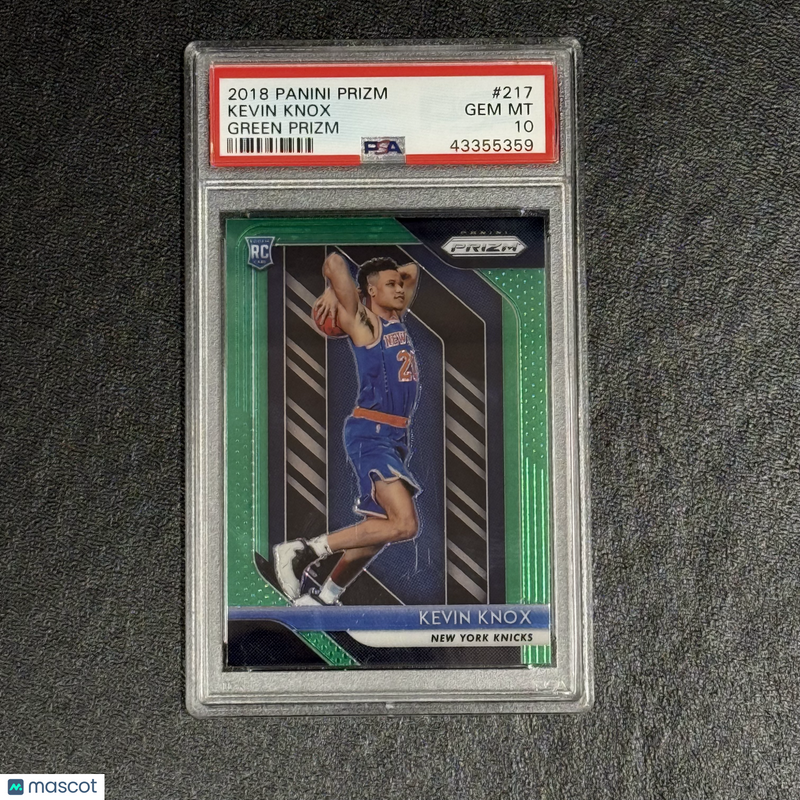 2018 Panini Prizm Green #217 Kevin Knox PSA 10 Slabbed New York Knicks