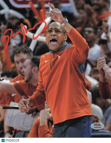 Rodney Terry Texas Longhorns Signed Basketball 8x10 Photo PSA
