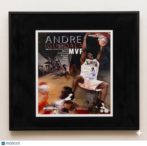 Andre Iguodala Philadelphia 76ers Signed 16x20 Custom Framed Photo PSA