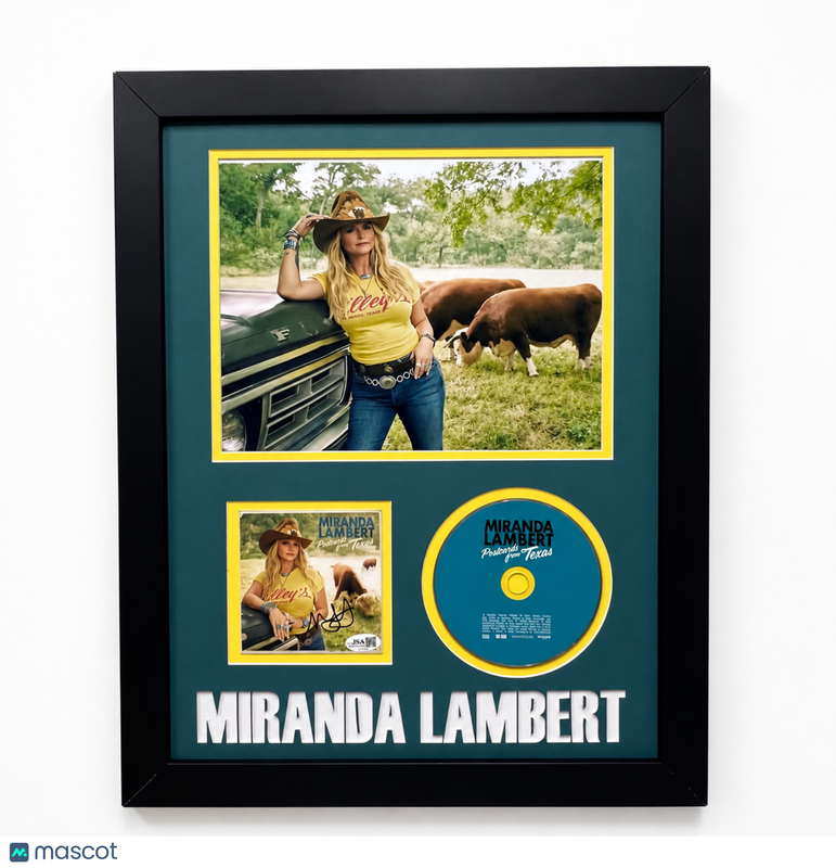 Miranda Lambert Signed Postcards from Texas 16x20 Framed Display CD Album JSA