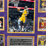 Lebron James 10-Card Custom Display Frame Los Angeles Lakers