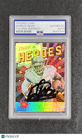 2020 Panini Prestige Football Heroes #HE-DH Derrick Henry Signed Card Auto PSA S