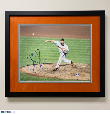 Chaz Roe Baltimore Orioles Signed 11x14 Custom Framed Photo PSA