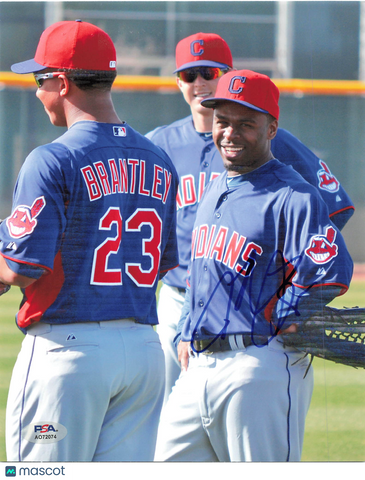 Michael Bourn Cleveland Indians Signed 8x10 Photo PSA