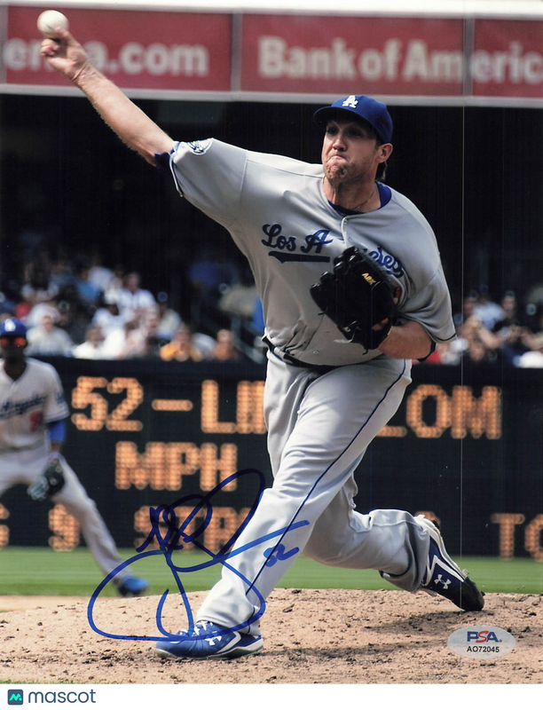 Josh Lindblom Los Angeles Dodgers Signed 8x10 Photo PSA