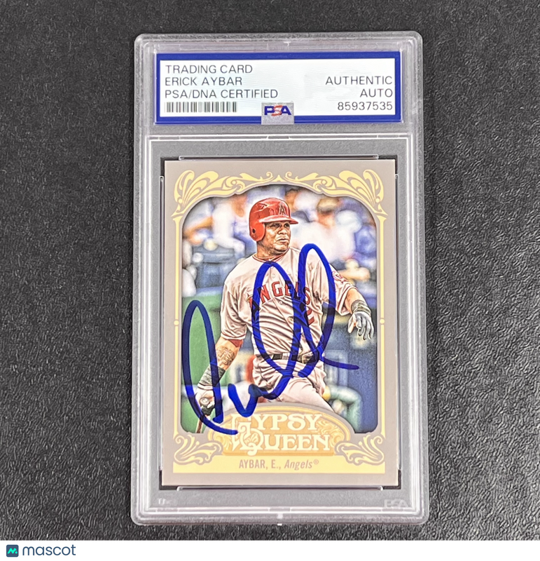 2012 Topps Gypsy Queen #88 Erick Aybar Signed Card Auto PSA Slabbed LA Angels