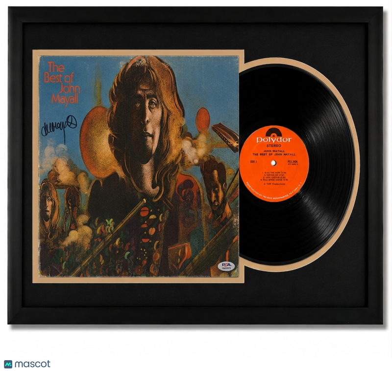John Mayall Signed The Best of John Mayall Custom Framed Vinyl PSA Album Auth