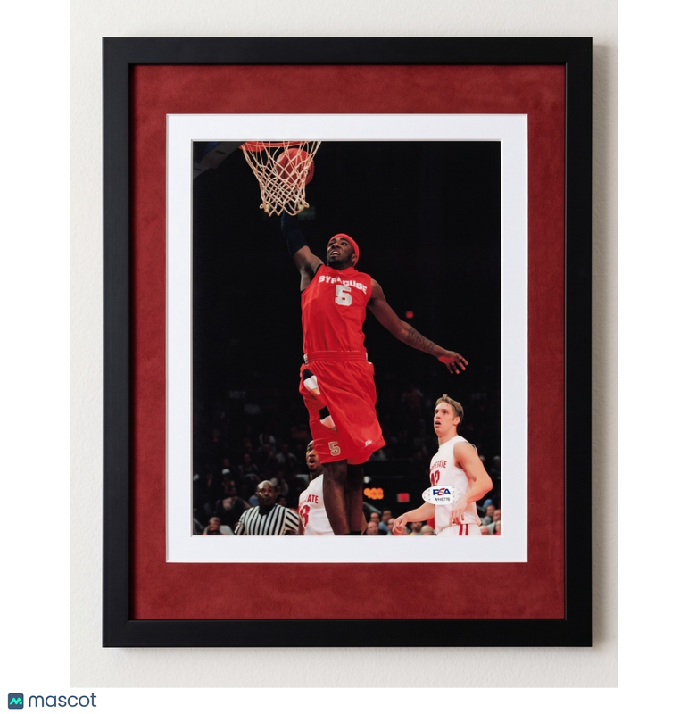 Donte Greene Syracuse Orange Signed Basketball 8x10 Photo Custom Framed PSA Auth