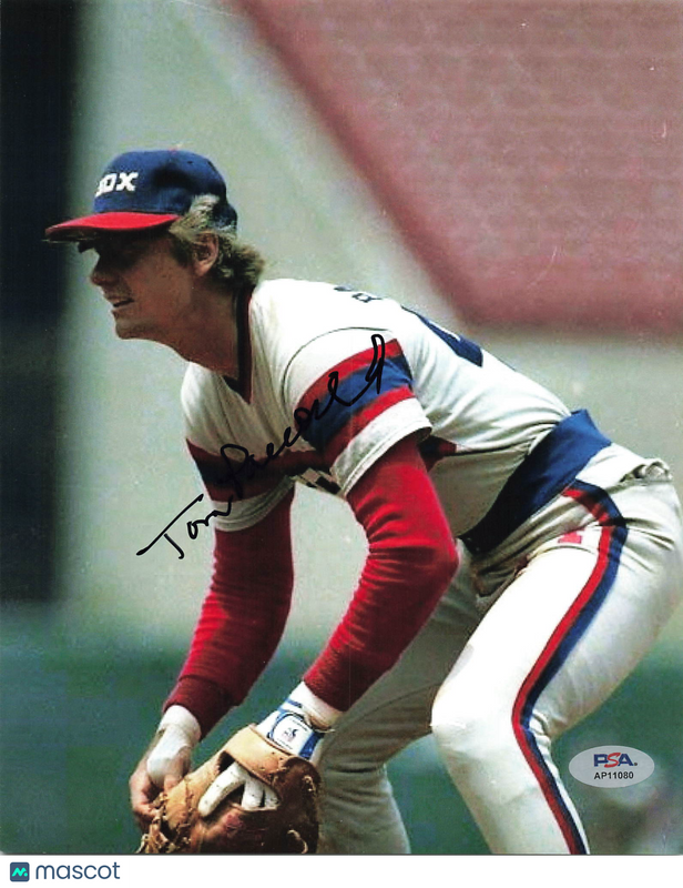 Tom Paciorek Chicago White Sox Signed 8x10 Photo PSA