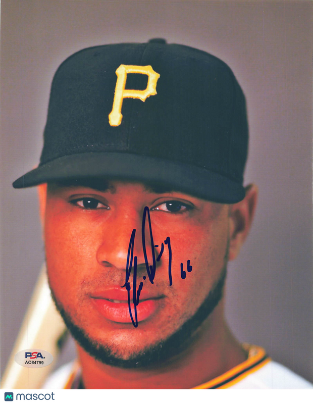 Elias Diaz Pittsburgh Pirates Signed 8x10 Photo PSA
