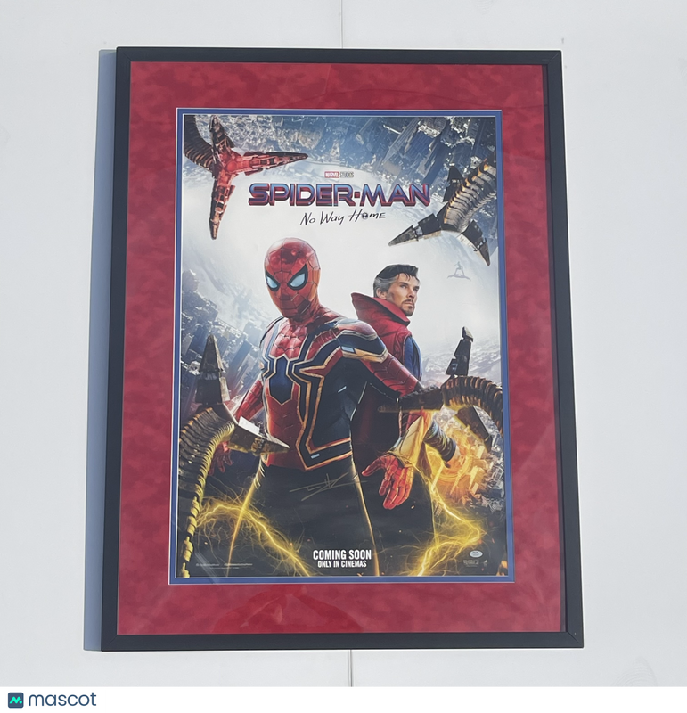 Tom Holland Signed Framed Movie Poster PSA Spider-Man: No Way Home 38x49