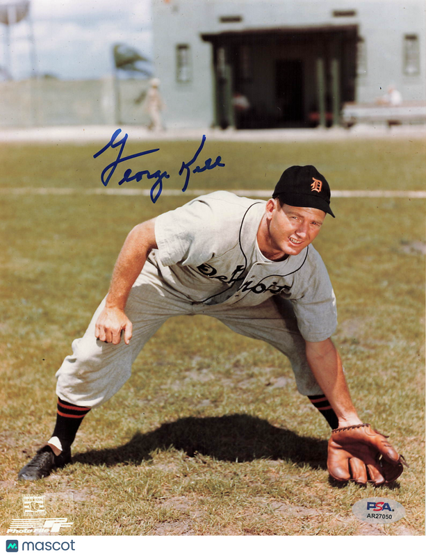 George Kell Detroit Tigers Signed 8x10 Photo PSA