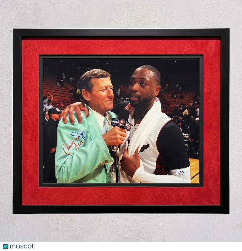 Craig Sager Signed Basketball 11x14 Custom Framed Photo PSA