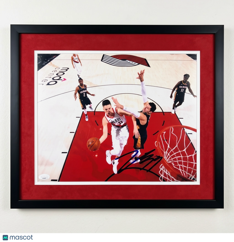 Zach Collins Portland Trail Blazers Signed 11x14 Custom Framed Photo PSA