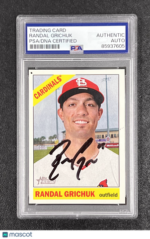2015 Topps #263 Randal Grichuk Signed Card PSA Auto Slabbed Cardinals