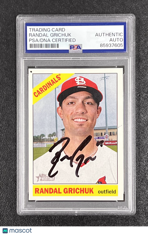 2015 Topps #263 Randal Grichuk Signed Card PSA Auto Slabbed Cardinals