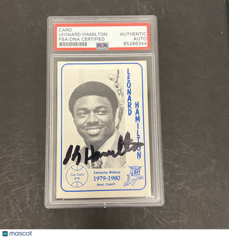 Leonard Hamilton 1979-1980 Foodtown #16 Signed Card PSA Autographed
