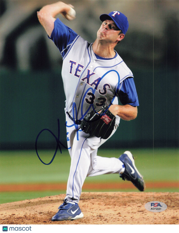 Kevin Millwood Signed 8x10 Photo PSA Texas Rangers