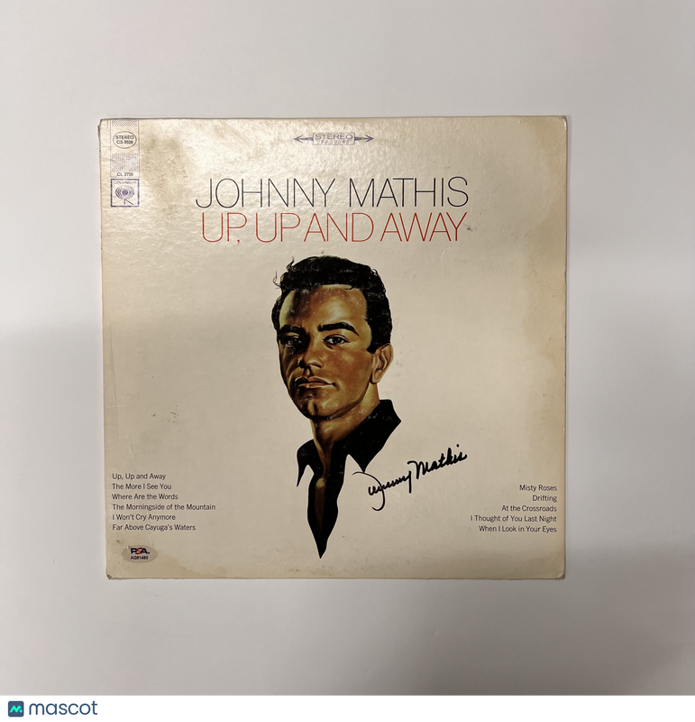 Johnny Mathis Signed Up, Up and Away Vinyl Album PSA