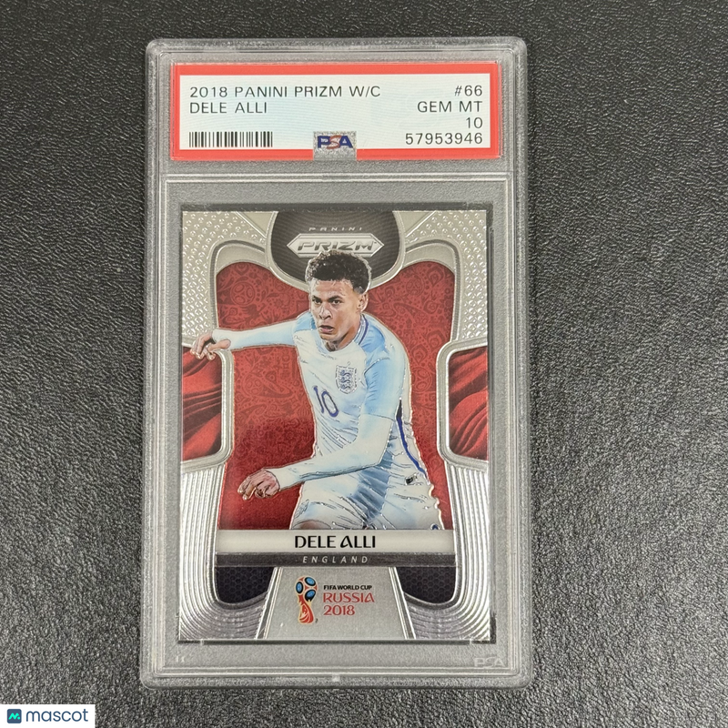 2018 Panini Prizm World Cup #66 Dele Alli Signed Card PSA 10 Slabbed England