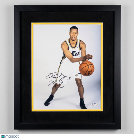 Rodney Hood Utah Jazz Signed Basketball 11x14 Custom Framed Photo PSA