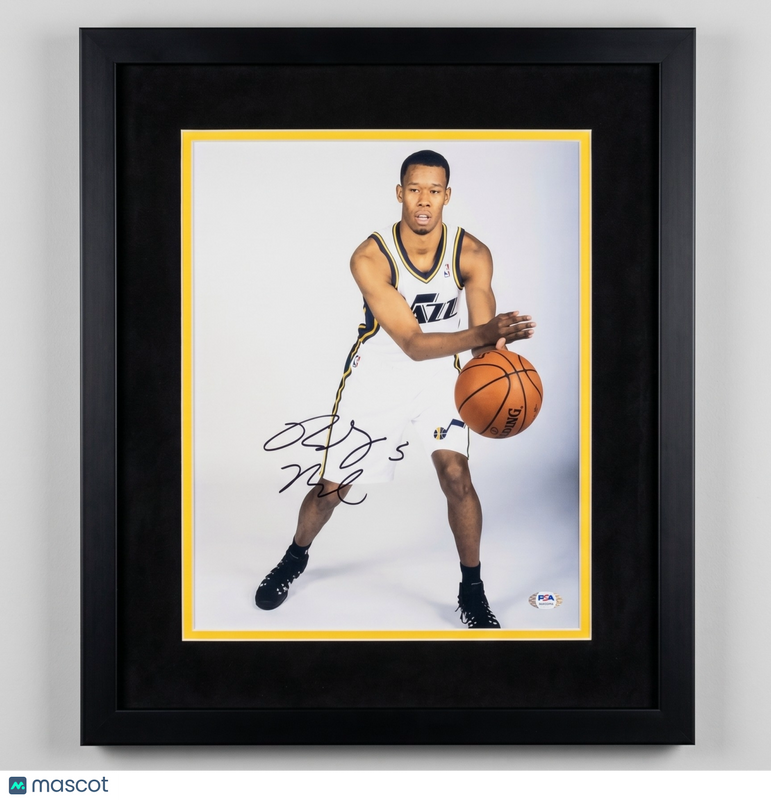 Rodney Hood Utah Jazz Signed Basketball 11x14 Custom Framed Photo PSA