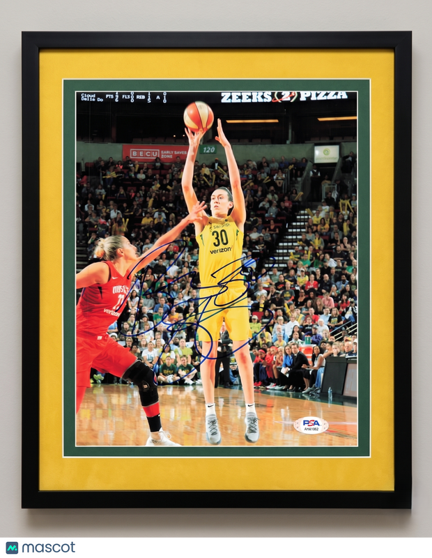 Breanna Stewart Seattle Storm Signed Basketball 8x10 Custom Framed Photo PSA