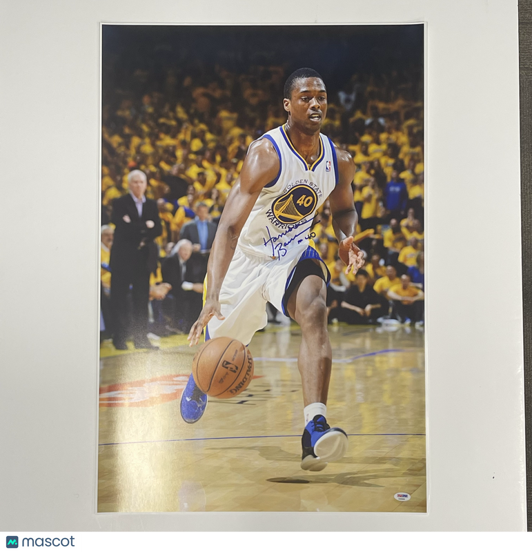 Harrison Barnes Golden State Warriors Signed Basketball 20x30 Photo PSA