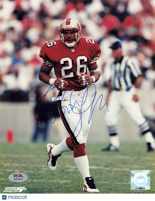 Rod Woodson Signed San Francisco 49ers Football 8x10 Photo PSA Autographed
