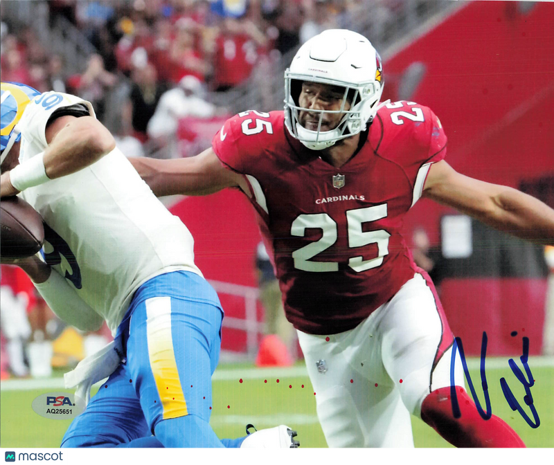 Zaven Collins Signed Arizona Cardinals Football 8x10 Photo PSA Autographed
