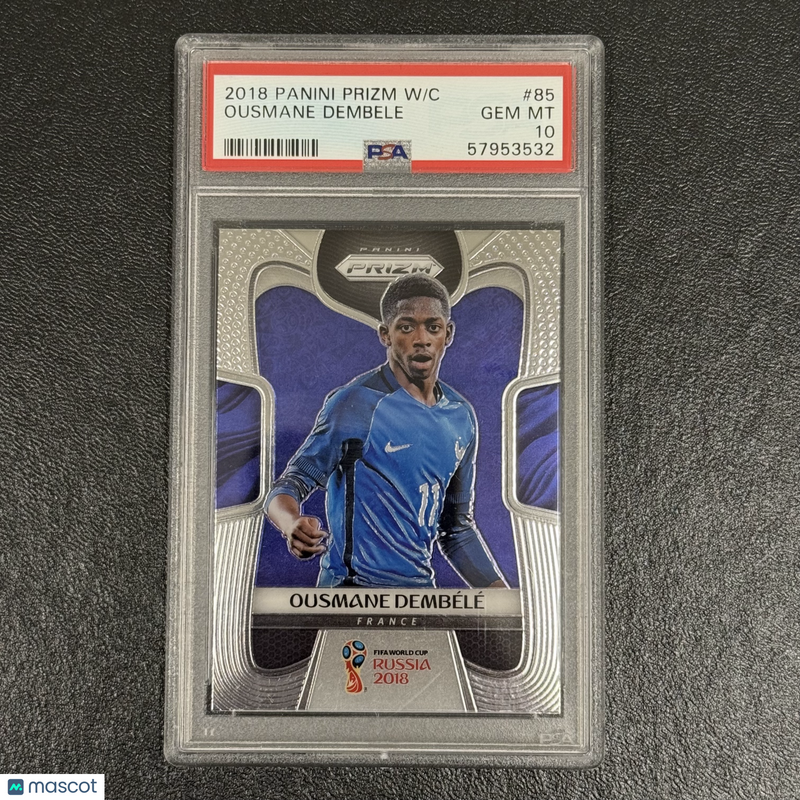 2018 Panini Prizm World Cup #85 Ousmane Dembele PSA 10 Slabbed France