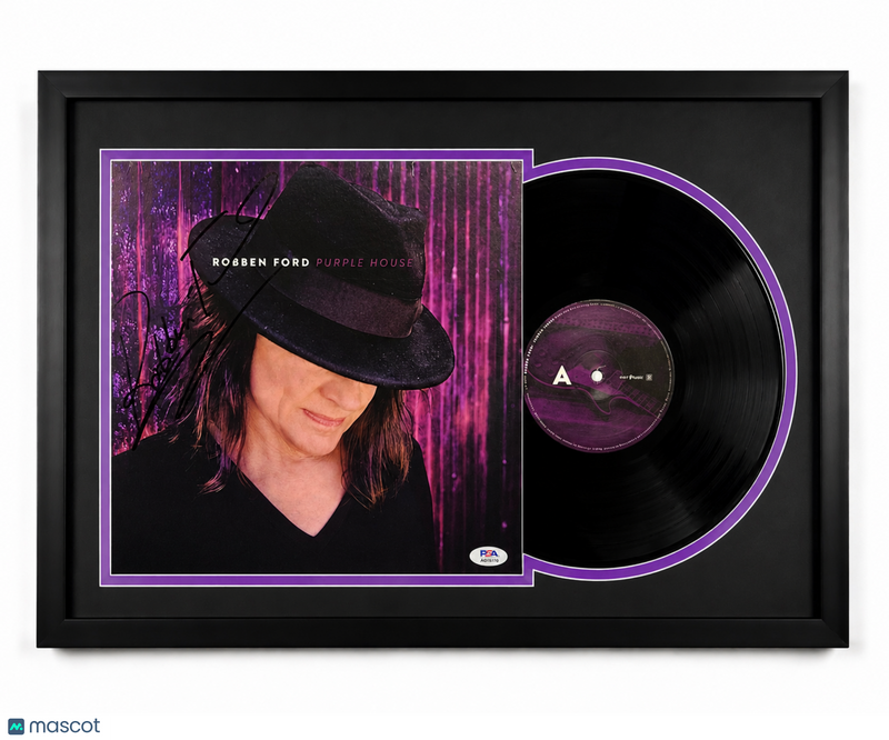 Robben Ford Signed Purple House Custom Framed Vinyl Album PSA Auth