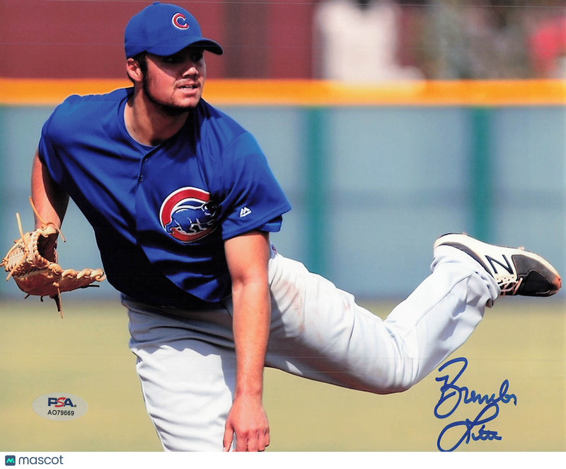 Brendon Little Chicago Cubs Signed 8x10 Photo PSA