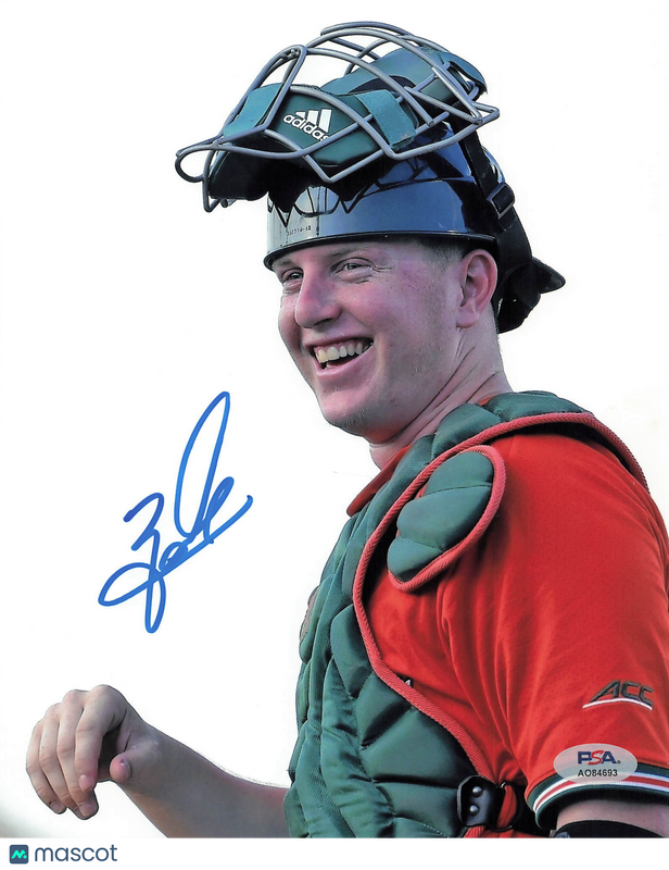 Zack Collins Miami Hurricanes Signed 8x10 Photo PSA