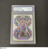 2021-22 Panini Prizm #317 Jaden Springer signed card PSA 76ers