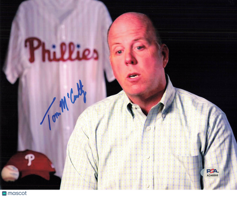 Tom McCarthy Philadelphia Phillies Signed 8x10 Photo PSA