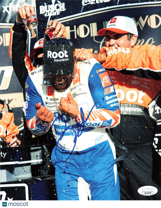 Bubba Wallace Signed Racing 8x10 Photo JSA Autographed