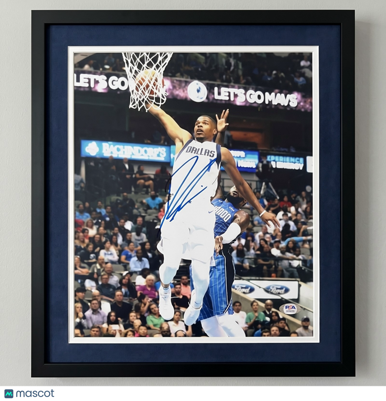 Dennis Smith Jr. Dallas Mavericks Signed 11x14 Custom Framed Photo PSA