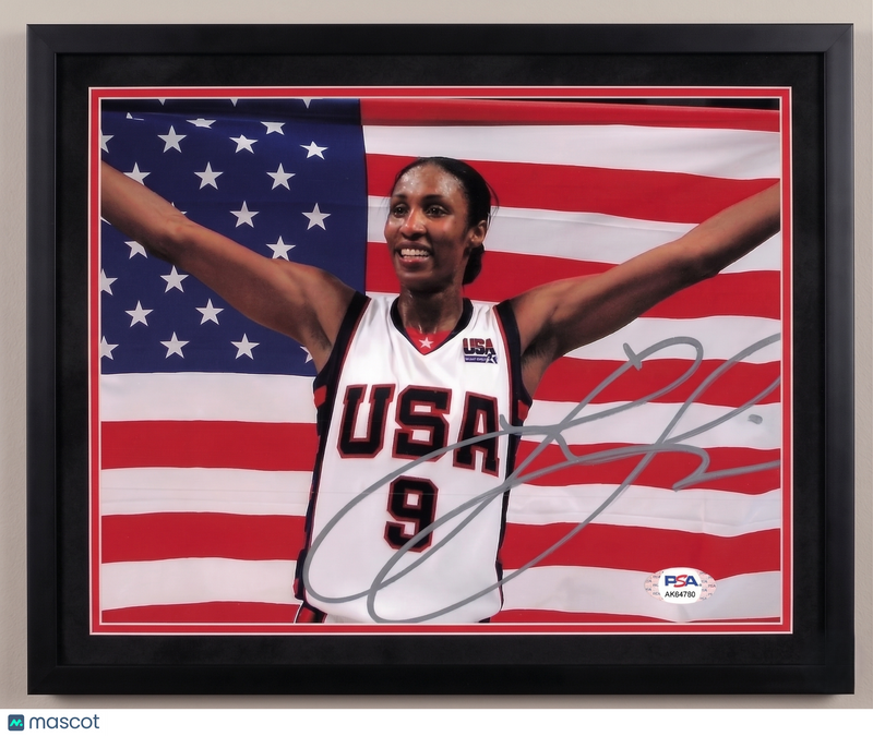 Lisa Leslie Los Angeles Sparks Signed Basketball 8x10 Custom Framed Photo PSA